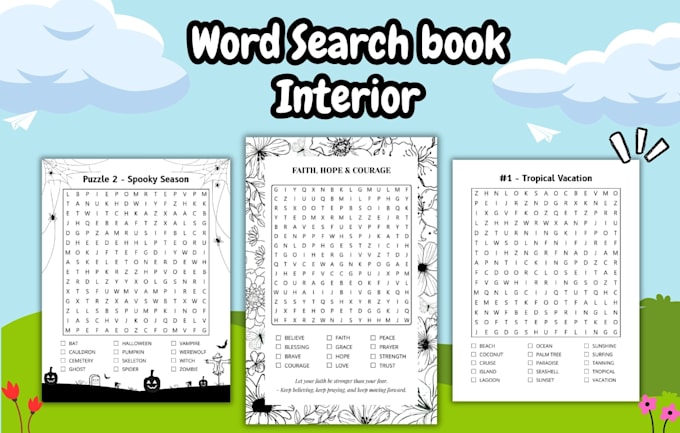 create a theme and niche based word search puzzle
