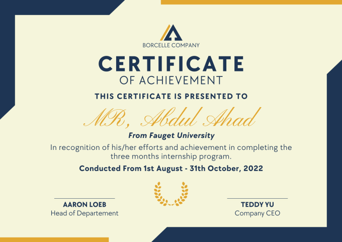 Do certificate design any kind of professional certificate by
