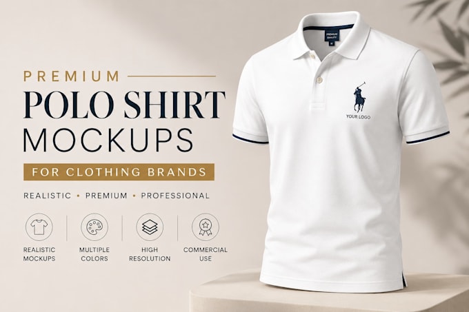 design custom polo shirts with realistic mockups