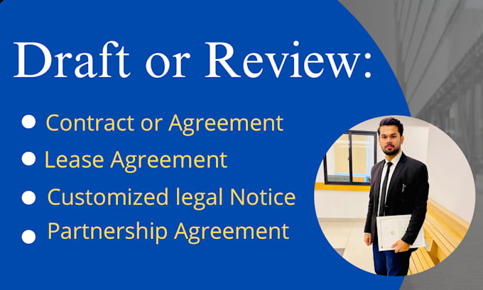 expertly draft or review any legal contract,  agreement, document