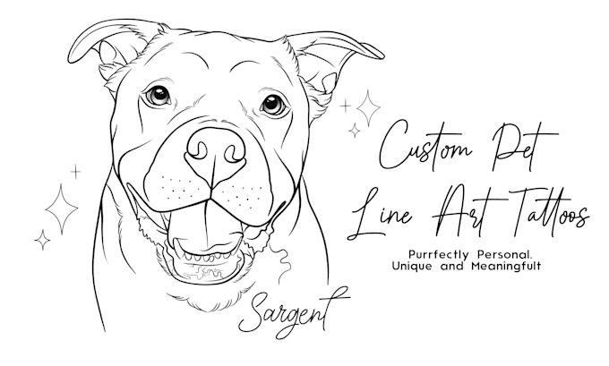 Best Deals! I will do stunning  pet tattoo design in line art  for $20