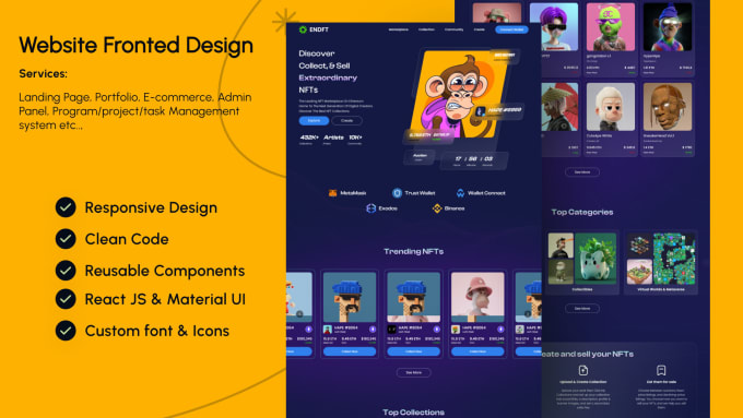 Do frontend web development in advance react and material ui by Abdul ...
