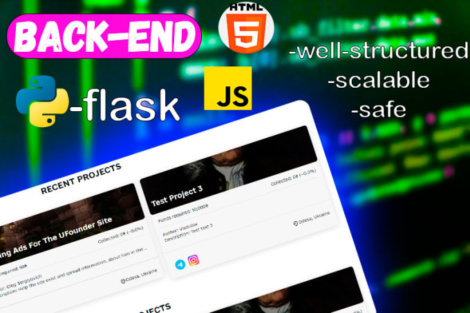 Be your python flask backend web developer by Vladgaranovskyi | Fiverr