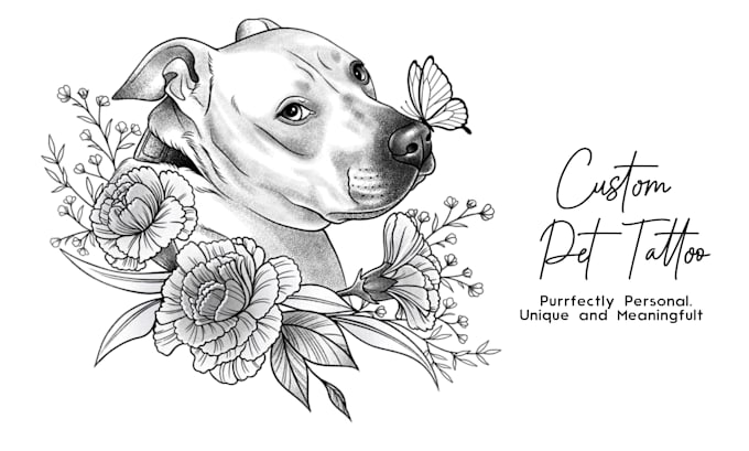 I will personalized pet tattoos with birth flowers