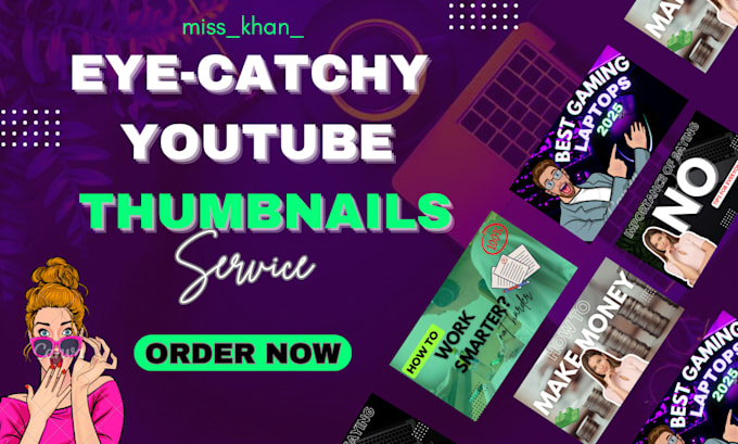 make attractive eye catchy youtube thumbnails