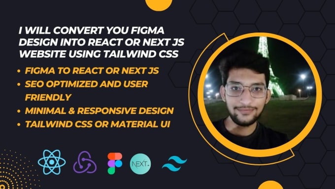 Convert figma design into to react js and next js website using ...