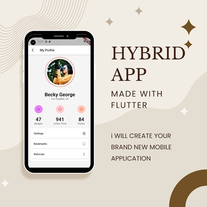 be your flutter developer for your new flutter application