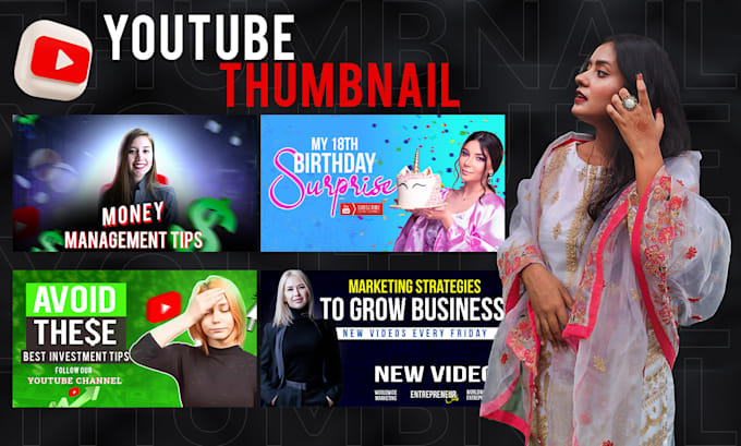 Youtube thumbnail design in 24 hours by Callmenafisa | Fiverr