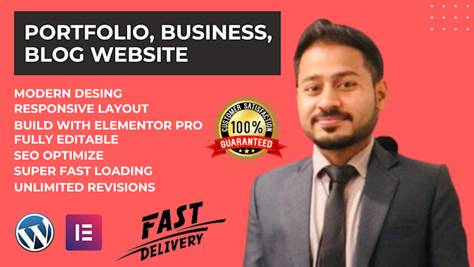 create wordpress business website, portfolio website, blogs
