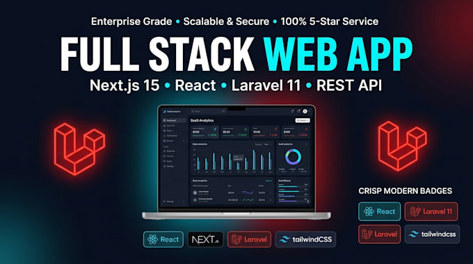 build full stack web app with react, nextjs, and laravel