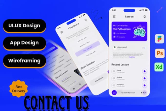 Do ui ux design, website, dashboard, mobile app ui ux design wireframe image.