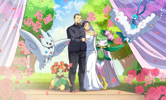 draw pokemon fan art and you as trainer