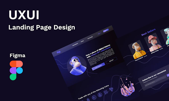 Design modern and catchy uxui landing page for your business by ...