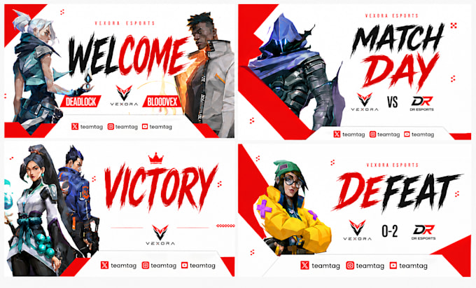 design esports gaming poster and banner design