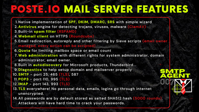 install and config your full mail server with posteio