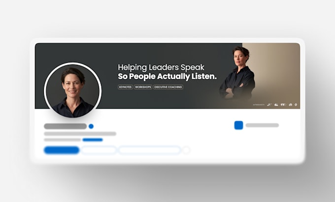 design a professional linkedin banner and complete visual brand
