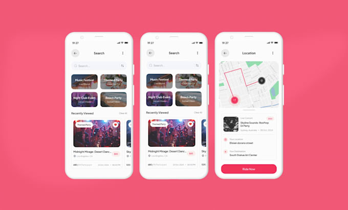 design mobile app UI for android and ios