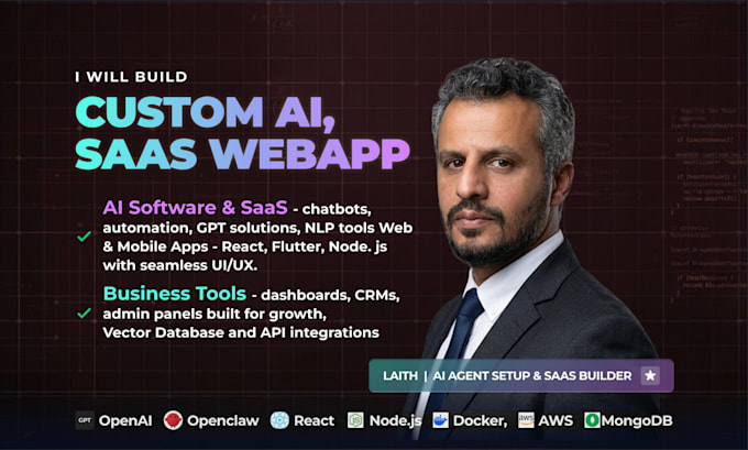 build custom ai or openclaw saas webapp