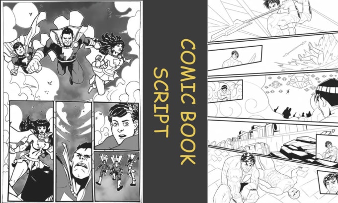 Write comic book script short story or series graphic novel comic