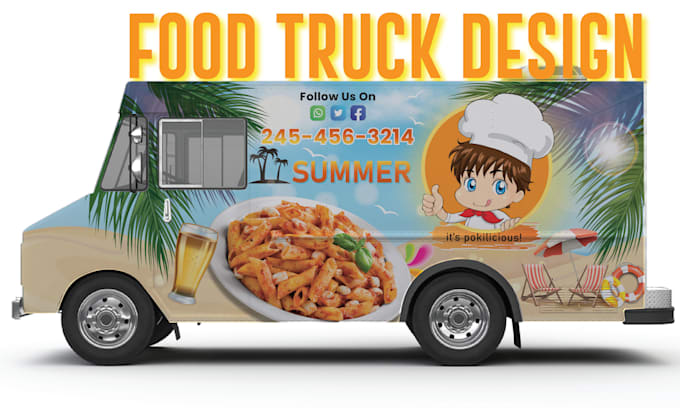 make your food truck stand out with awesome vehicle wrap design