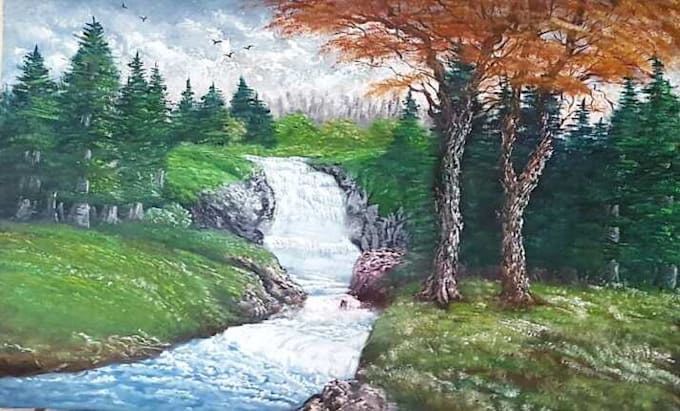 create oil or acrylic painting on canvas