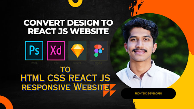 Convert psd to html, css, react js responsive website by Milind_09 | Fiverr