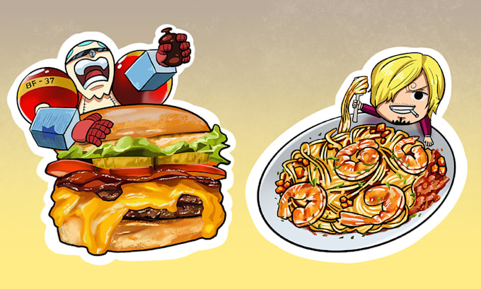 make food and beverage illustrations for your business