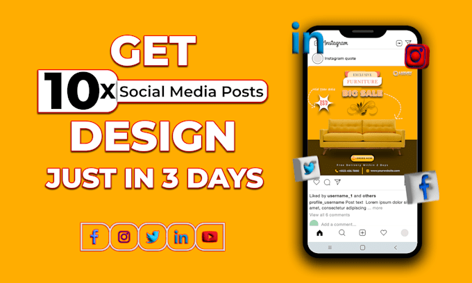 Do 10 perfect insta and facebook posts and banner design by Tanzilbd_20 ...