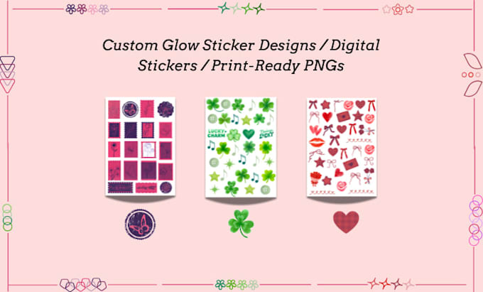 design cute digital printable sticker for your planner