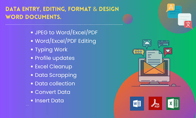 Do any type of data entry, edit, format, and design word documents by ...