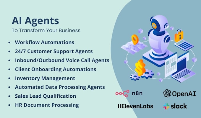 build custom ai agents and n8n automation workflows