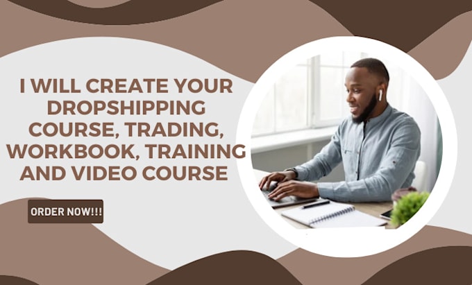 create your dropshipping course, trading, workbook, training and video course