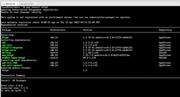 configure, troubleshoot, installation of linux server