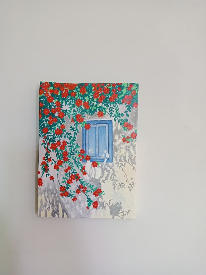 do mini handmade acrylic paintings on canvas with shipping