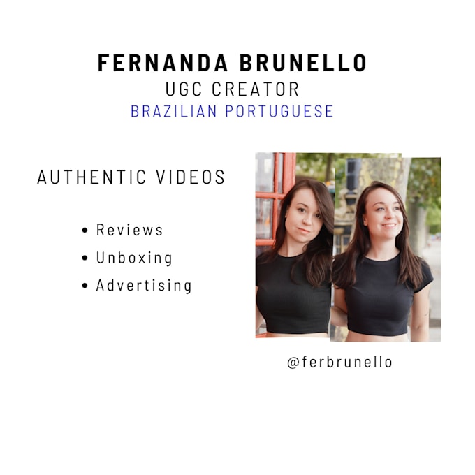 create a ugc video in portuguese