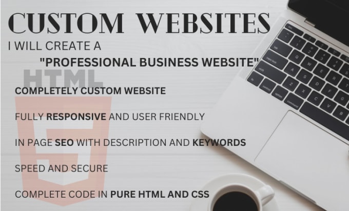 Design a custom responsive business website using html css by ...