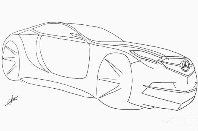 Design Mercedes Benz Sketch S Class By Rizadenis Fiverr