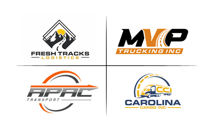 do truck dispatching transportation business logo design