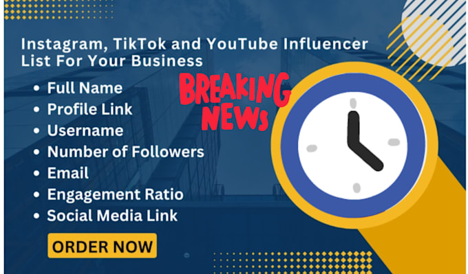 find you the list of influencers on instagram and