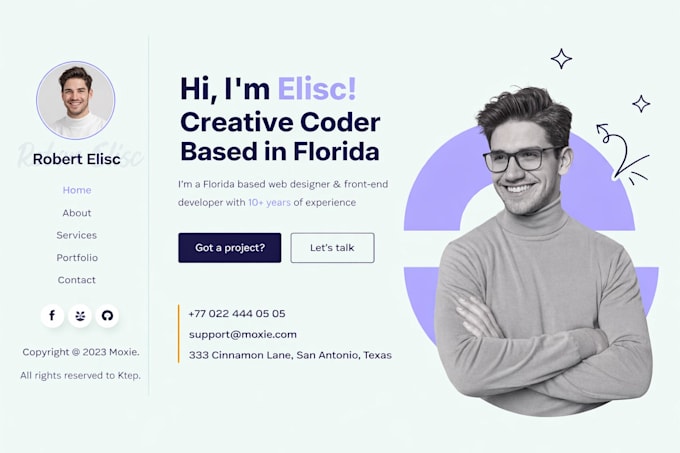 build a professional portfolio website for freelancers and personal brands