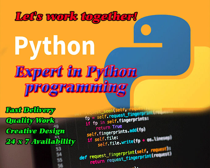 A creative person with ability to create python programming programs by ...