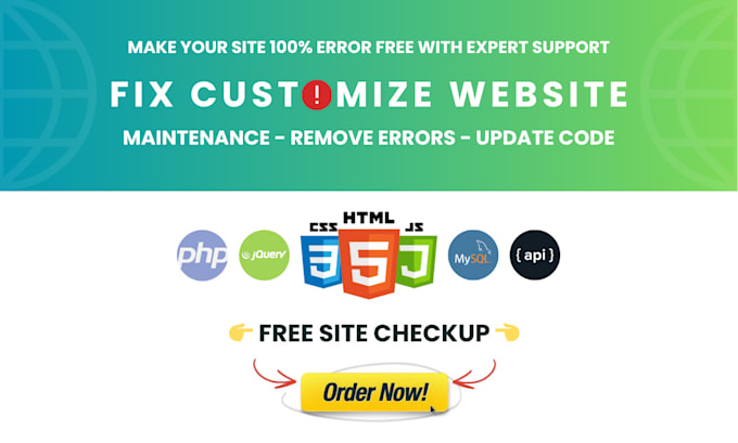 fix bugs and maintain your custom PHP website