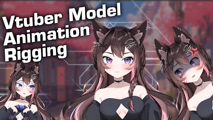 rig high quality vtuber model, facerig, live2d rigging for 2d avatar