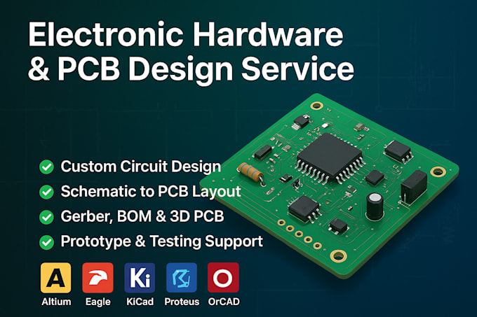develop the electronic hardware and pcb design for you
