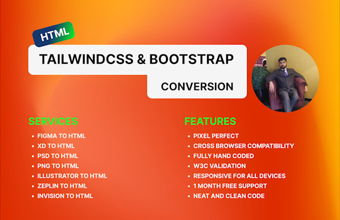 Do figma to tailwindcss, xd to bootstrap, htmlcss ,figma to html by ...