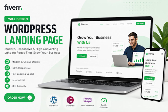 create a high converting wordpress landing page for business