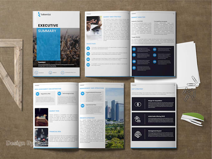 design a white paper, one pager and annual report