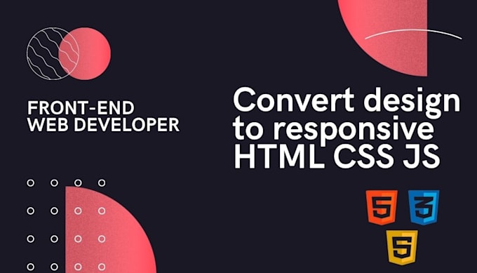 Convert the design to responsive html css js by Anastasiia48 | Fiverr