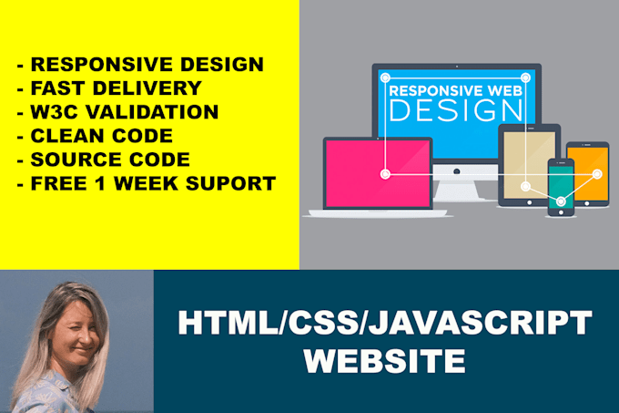 Develop responsive website with html css and js by Juliaavona | Fiverr