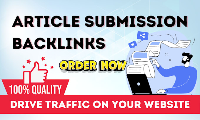 do unique article submission backlinks on HQ submission site